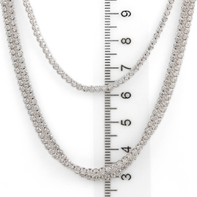 10.05ct Diamond Three Row Necklace - 5