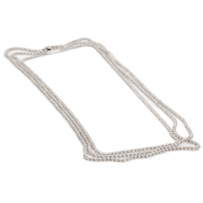 10.05ct Diamond Three Row Necklace - 7