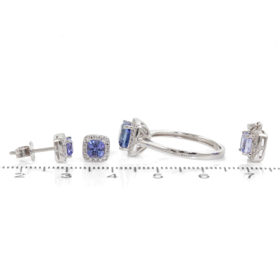 Tanzanite Ring, Earring & Pendant set - 3