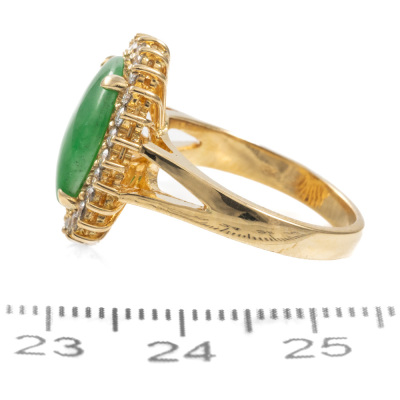 Jade and Diamond Ring - 3