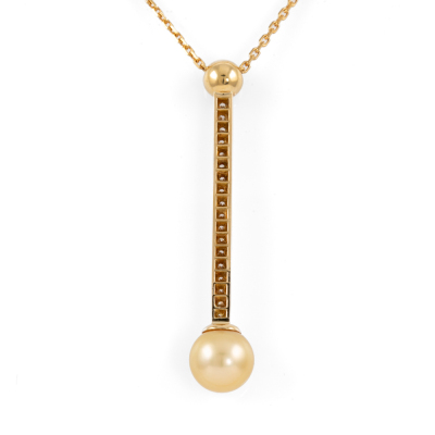 12.6mm South Sea Pearl & Diamond Pendant - 5