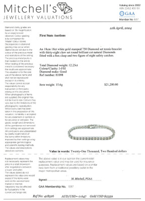 12.25ct Diamond Tennis Bracelet - 4