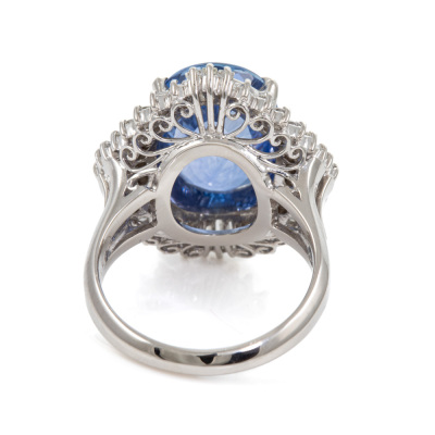 7.12ct Sri Lankan Sapphire & Diamond Ring - 5