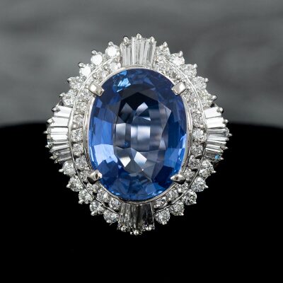 7.12ct Sri Lankan Sapphire & Diamond Ring - 8