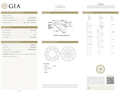 1.50ct Loose Round Diamond GIA E VS1 - 2