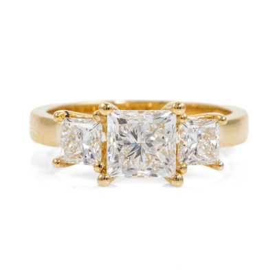 2.32ct Diamond Trilogy Ring GIA G SI2