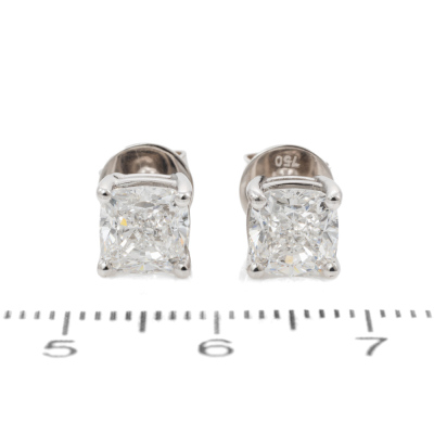 3.02ct Diamond Studs GIA E F SI1 - 2