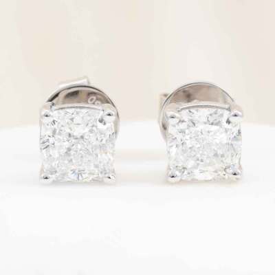 3.02ct Diamond Studs GIA E F SI1 - 7