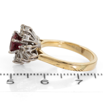 0.90ct Ruby and Diamond Ring - 3