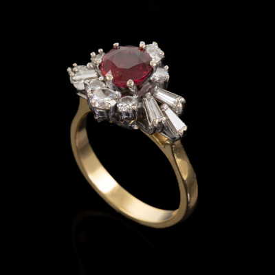 0.90ct Ruby and Diamond Ring - 5