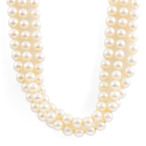 Three Row Akoya Pearl Necklace