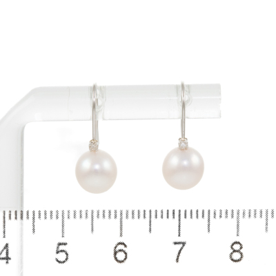 7.3mm Akoya Pearl & Diamond Earrings - 2