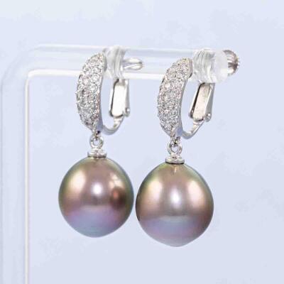 11.6mm - 11.8mm Tahitian Pearl Earring - 5