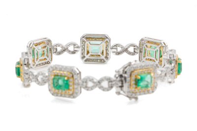 8.47ct Emerald & 4.82ct Diamond Bracelet - 3