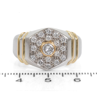 0.80ct Diamond Mens Ring 27.4g - 2