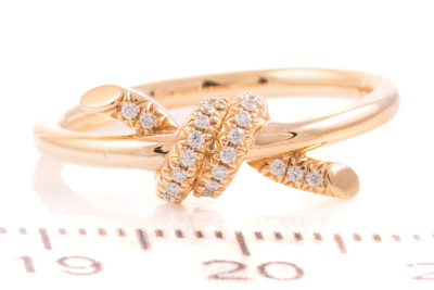 Tiffany Knot Ring, Rose Gold & Diamonds - 3