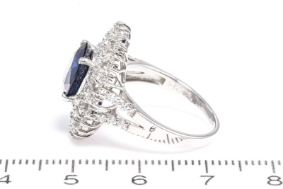 2.98ct Sapphire & 1.30ct Diamond Ring - 3