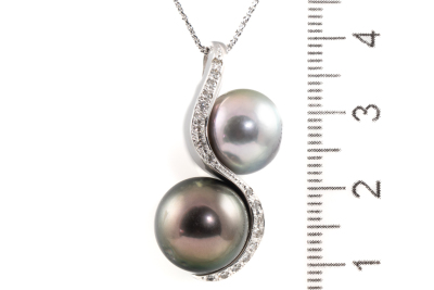 Tahitian Pearl and Diamond Pendant - 3