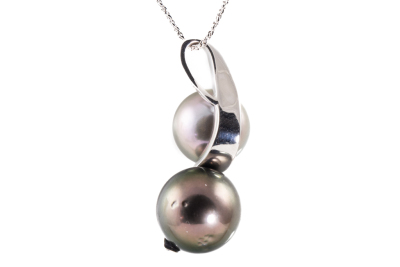 Tahitian Pearl and Diamond Pendant - 4