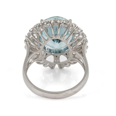 6.50ct Aquamarine and Diamond Ring - 5