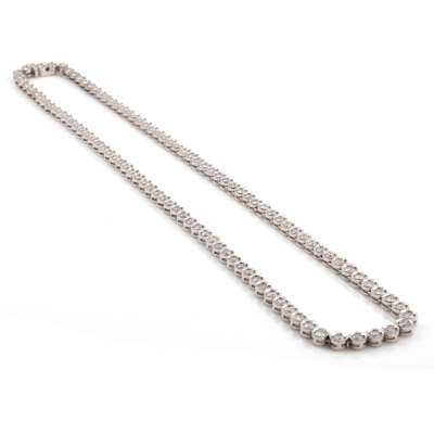 8.65ct Diamond Tennis Necklace - 7