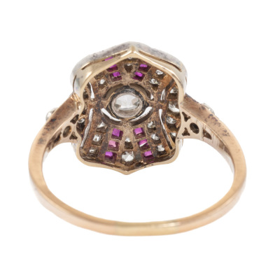 Art Deco Ruby and Diamond Ring - 4