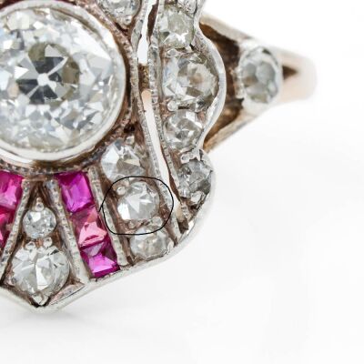 Art Deco Ruby and Diamond Ring - 7