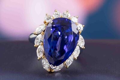 15.96ct Tanzanite & 1.89ct Diamond Ring - 8