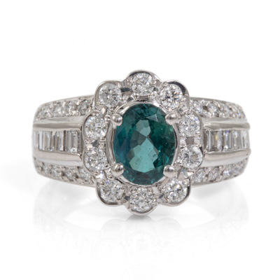 1.25ct Alexandrite & 0.78ct Diamond Ring