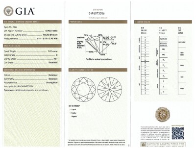 2.02ct Diamond Studs GIA D VS1 - 5