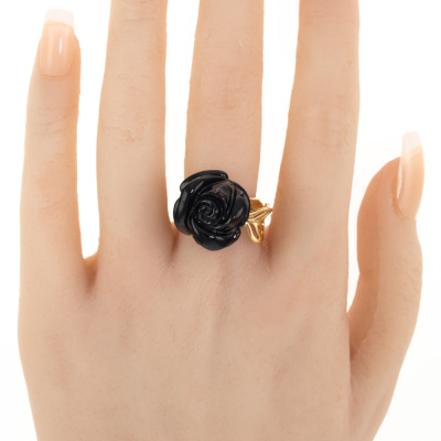 Dior Pre Catelan Onyx and Diamond ring - 6