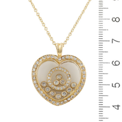 0.96ct Moving Diamond Heart Pendant - 3