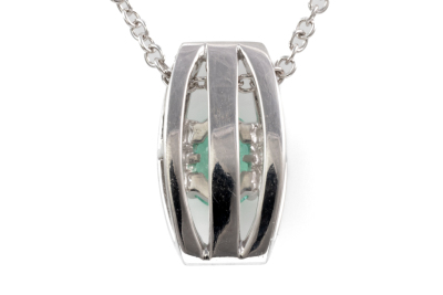 Paraiba Tourmaline and Diamond pendant - 4