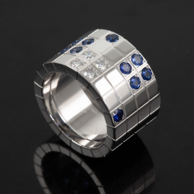 Cartier Lanieres Sapphire Diamond Ring - 6