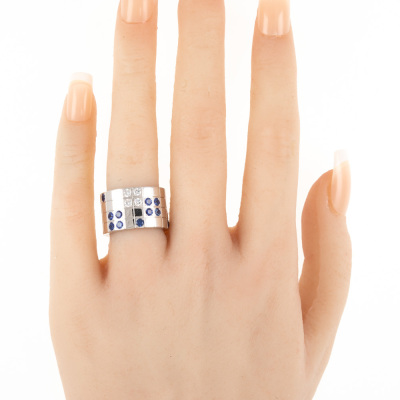 Cartier Lanieres Sapphire Diamond Ring - 7