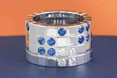 Cartier Lanieres Sapphire Diamond Ring - 8