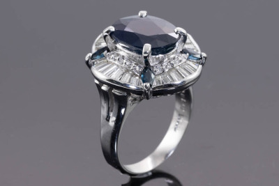 6.17ct Sapphire & 1.42ct Diamond Ring - 6