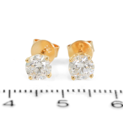 1.00ct Diamond Studs GIA D VS1 - 2