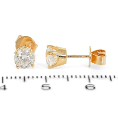 1.00ct Diamond Studs GIA D VS1 - 4