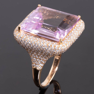 19.67ct Kunzite and Diamond Ring - 6