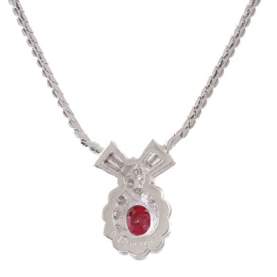 0.42ct Ruby and Diamond Necklace - 4