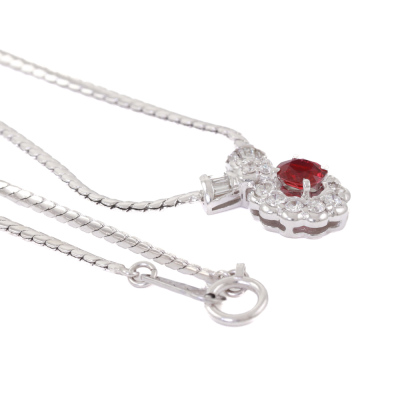 0.42ct Ruby and Diamond Necklace - 5