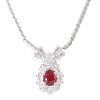 0.42ct Ruby and Diamond Necklace - 6