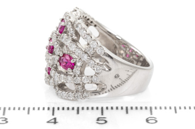 0.96ct Ruby and 1.40ct Diamond Ring - 3