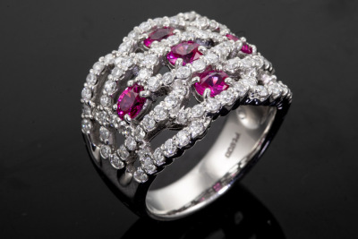 0.96ct Ruby and 1.40ct Diamond Ring - 5