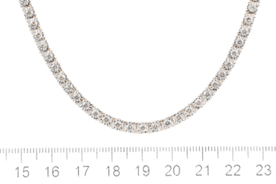 6.42ct Diamond Tennis Necklace - 2