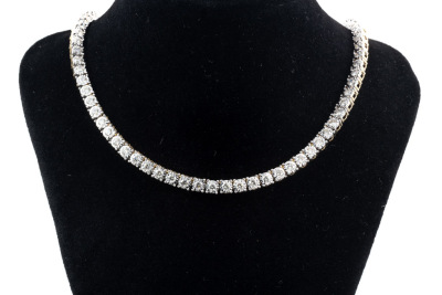 6.42ct Diamond Tennis Necklace - 6