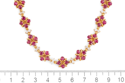 17.18ct Ruby & 2.20ct Diamond Necklace - 3