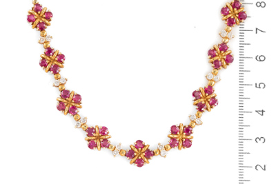 17.18ct Ruby & 2.20ct Diamond Necklace - 5