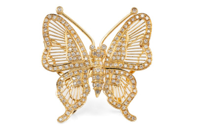 1.80ct Diamond Butterfly Brooch Design